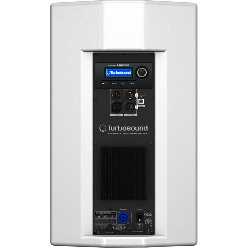 Turbosound NuQ102-AN-WH 600W 2-Way 10" Full-Range Powered Loudspeaker with KLARK TEKNIK DSP Technology and ULTRANET Networking