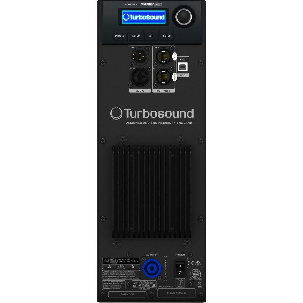 Turbosound NuQ102-AN-WH 600W 2-Way 10" Full-Range Powered Loudspeaker with KLARK TEKNIK DSP Technology and ULTRANET Networking