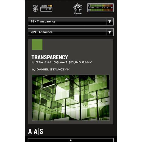 Applied Acoustics Systems Transparency - Ultra Analog VA-2 Sound Bank