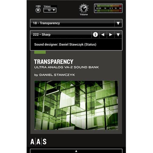 Applied Acoustics Systems Transparency - Ultra Analog VA-2 Sound Bank