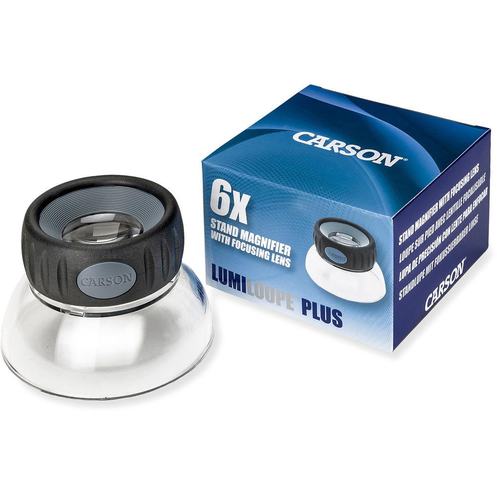 Carson LumiLoupe Plus 6x Focusing Stand Magnifier