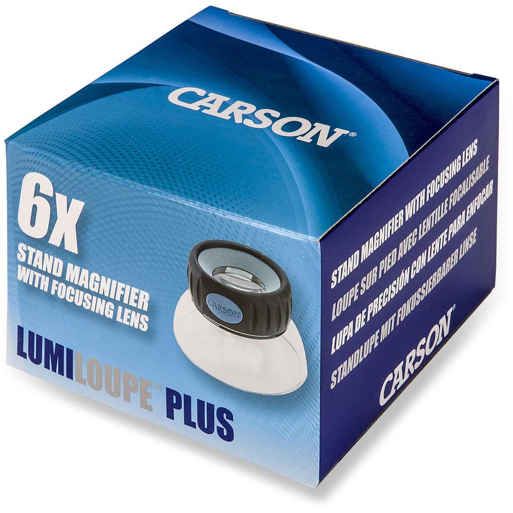 Carson LumiLoupe Plus 6x Focusing Stand Magnifier