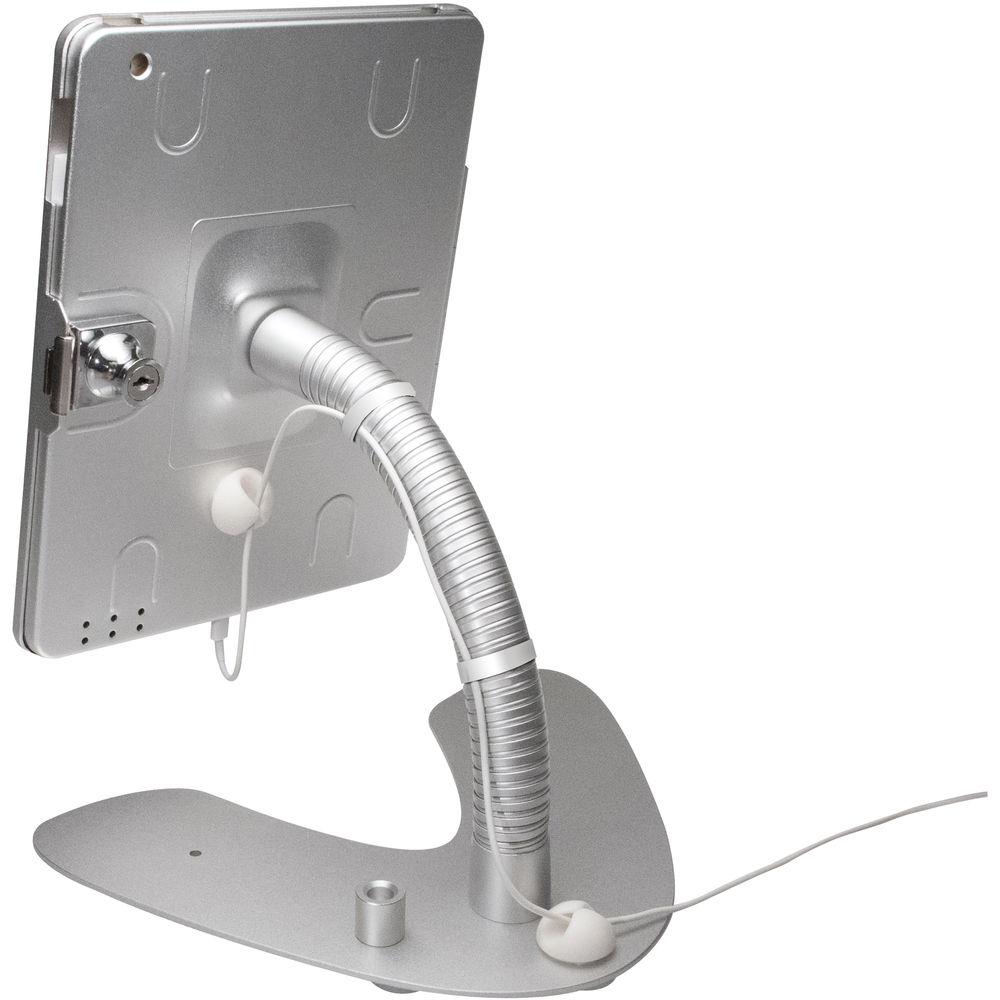 CTA Digital Dual Security Gooseneck Kiosk Stand with Locking Case and Anti-Theft Cable