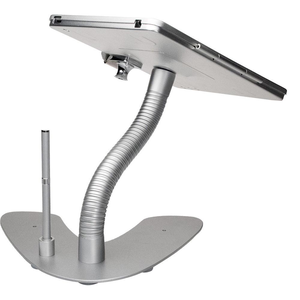 CTA Digital Dual Security Gooseneck Kiosk Stand with Locking Case and Anti-Theft Cable