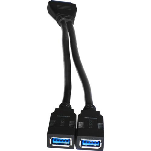 Kingwin KW-2USB3MB 2-Port Internal USB 3.1 Gen 1 Type-A Female to 20-Pin MB Adapter Cable