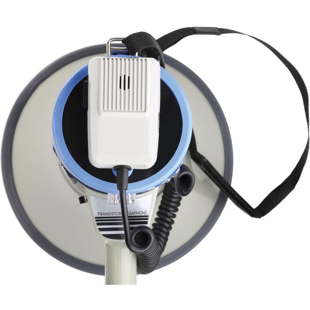 Polsen MP-25 25W Megaphone with Siren, MP3 Player, and Detachable Microphone