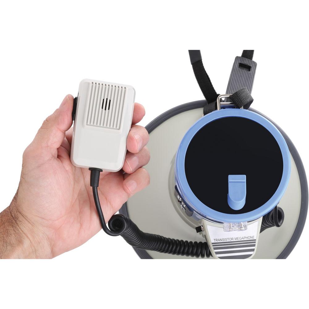 Polsen MP-25 25W Megaphone with Siren, MP3 Player, and Detachable Microphone