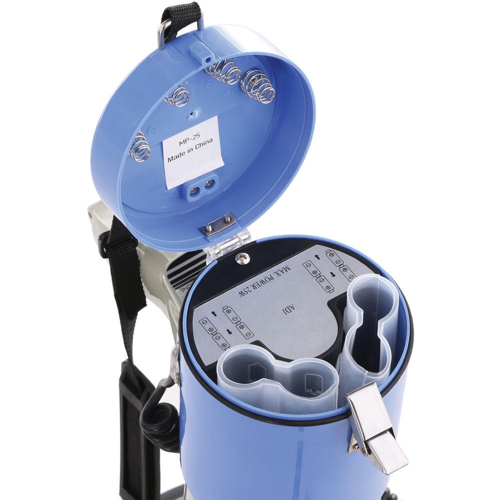 Polsen MP-25 25W Megaphone with Siren, MP3 Player, and Detachable Microphone
