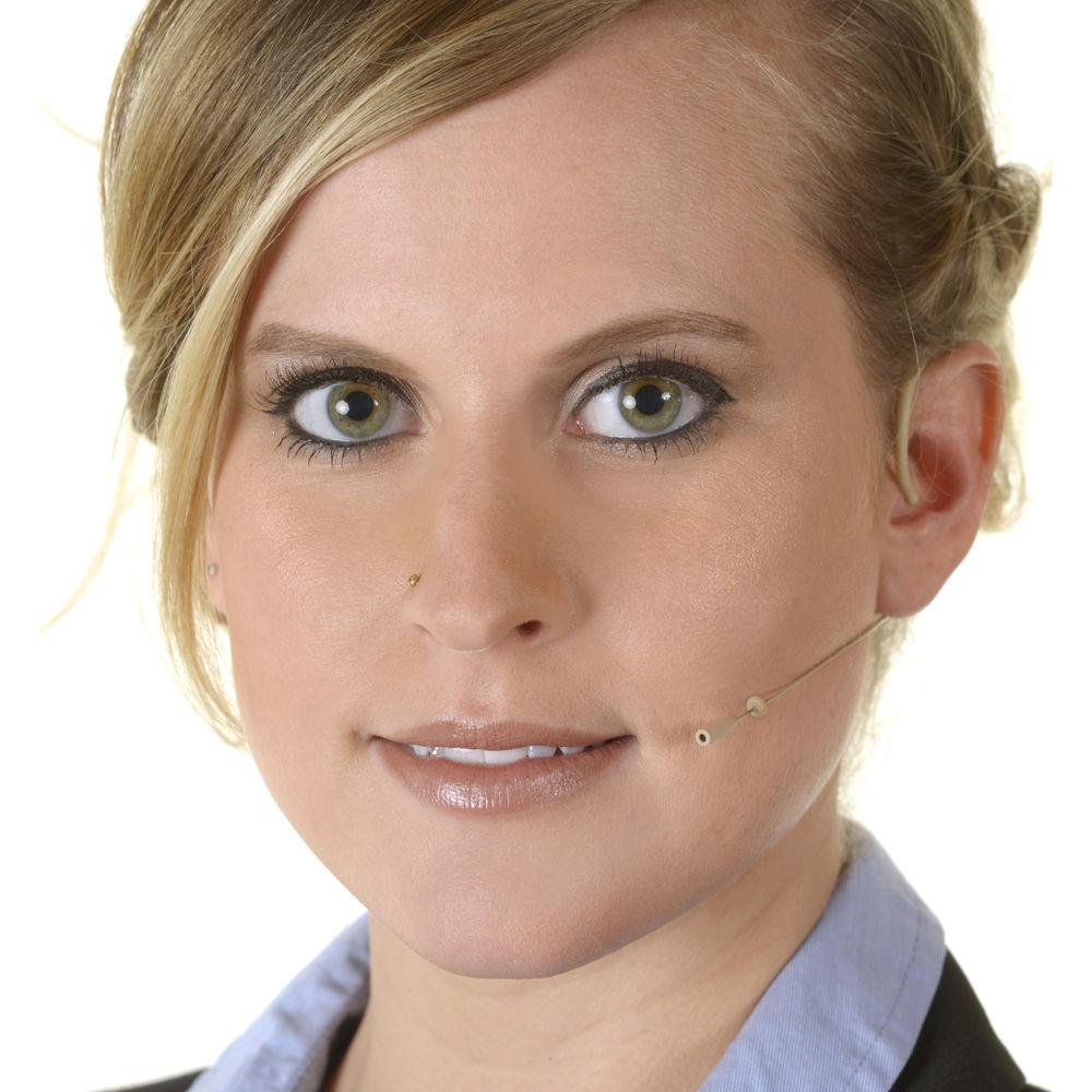 Voice Technologies VTDUPLEX-VOCAL Omni-Stage Performance Headset Microphone with 2-Wire Pigtail for Most Adult Size Heads