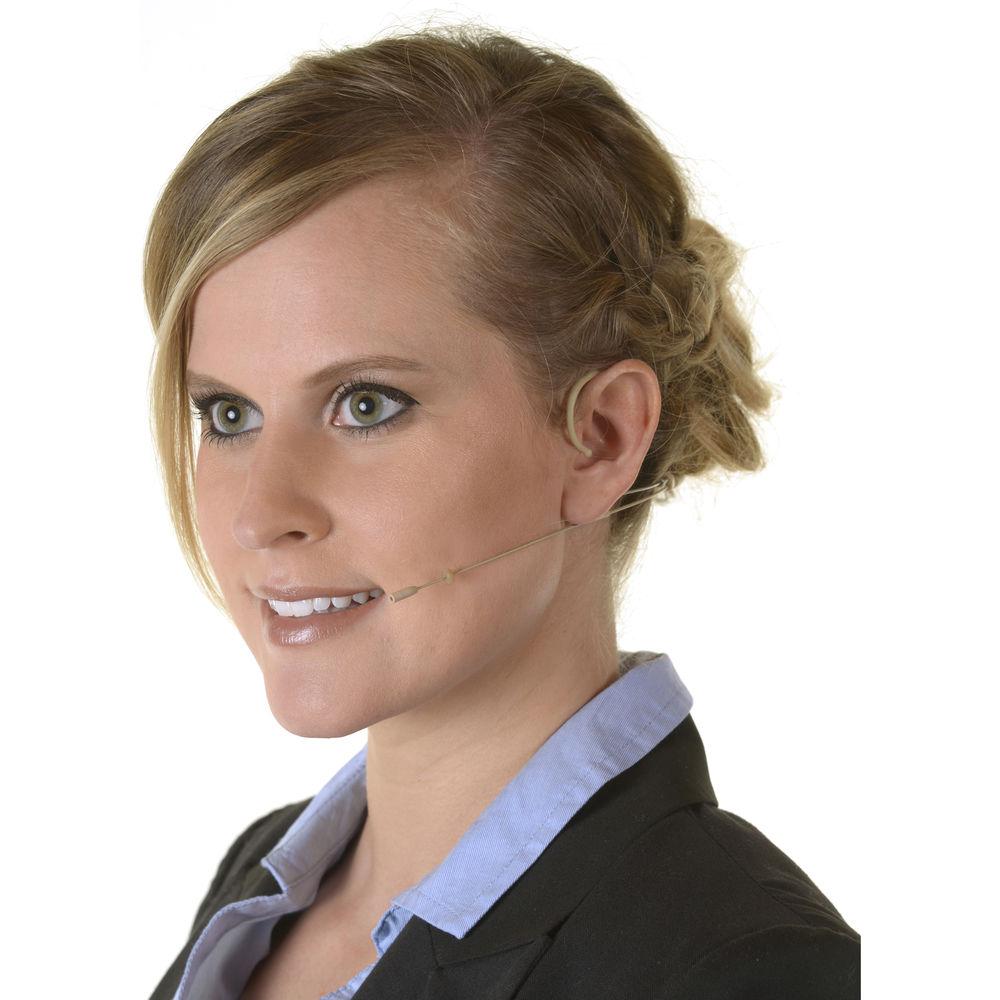 Voice Technologies VTDUPLEX-VOCAL Omni-Stage Performance Headset Microphone with 2-Wire Pigtail for Most Adult Size Heads