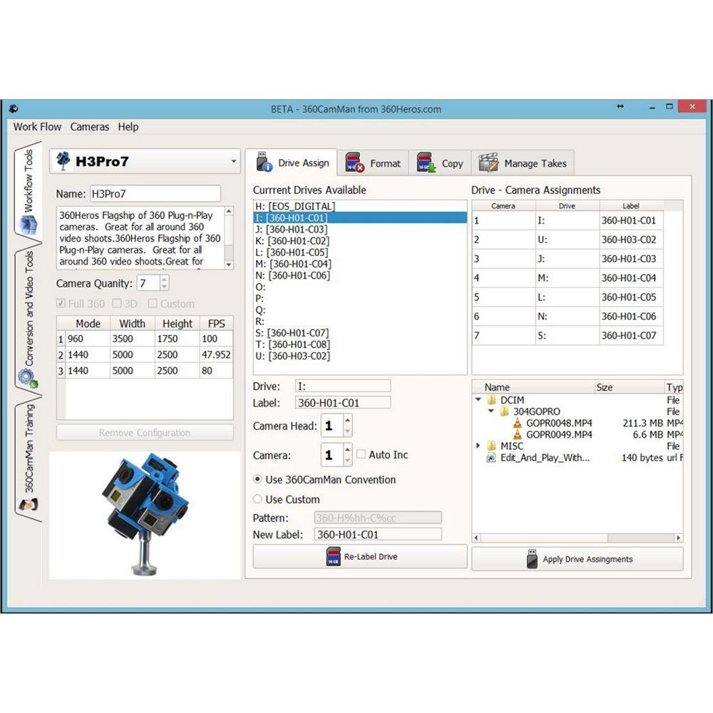 360RIZE 360CamMan V2 VR Media Management Software