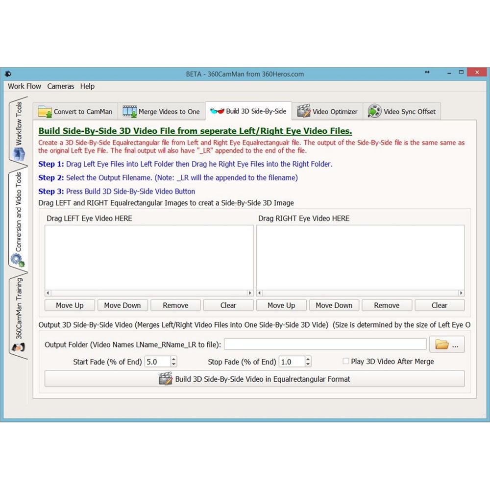 360RIZE 360CamMan V2 VR Media Management Software