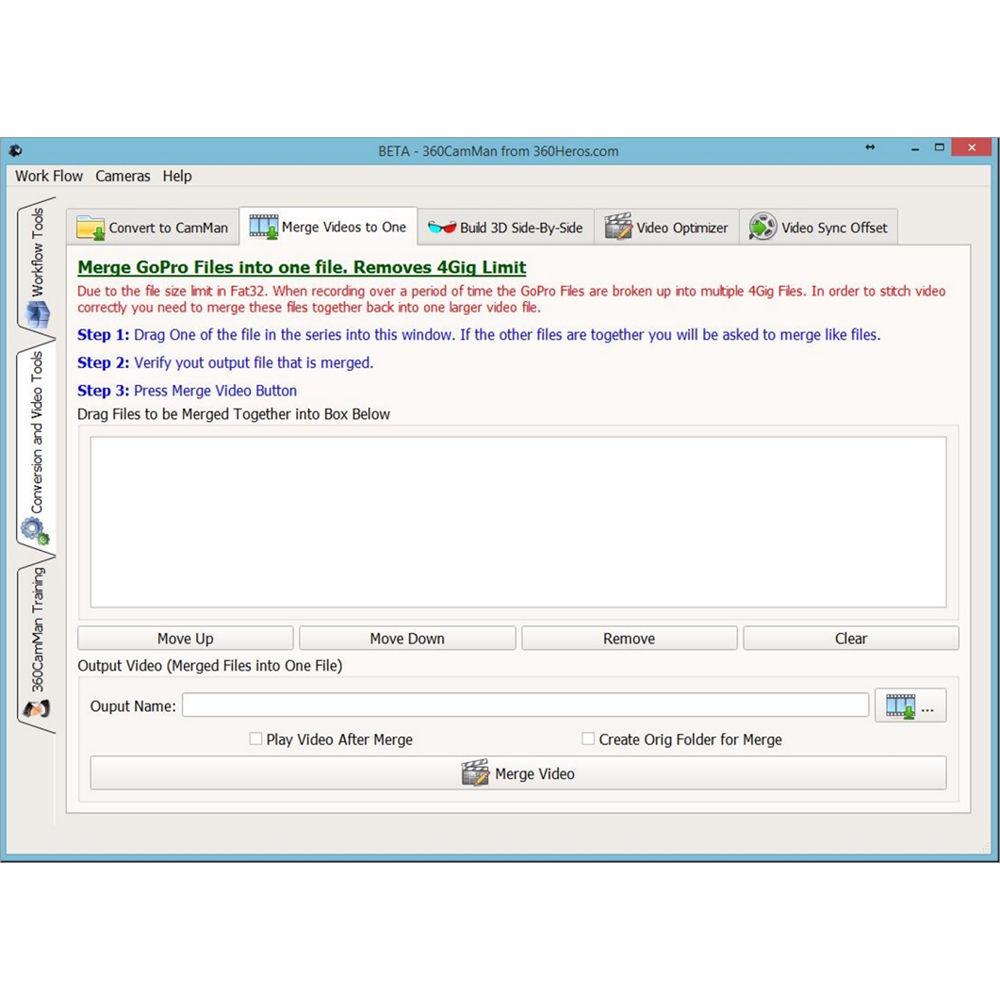 360RIZE 360CamMan V2 VR Media Management Software