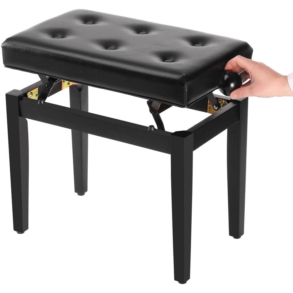 Auray PBS-AP - Adjustable Premium Piano Bench with Upholstered Top