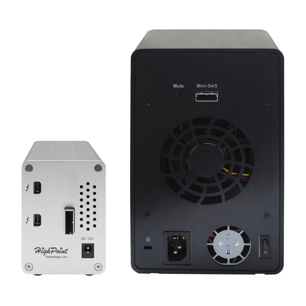 HighPoint RocketStor 6324LS 4-Bay JBOD Solution with Thunderbolt 2 Adapter