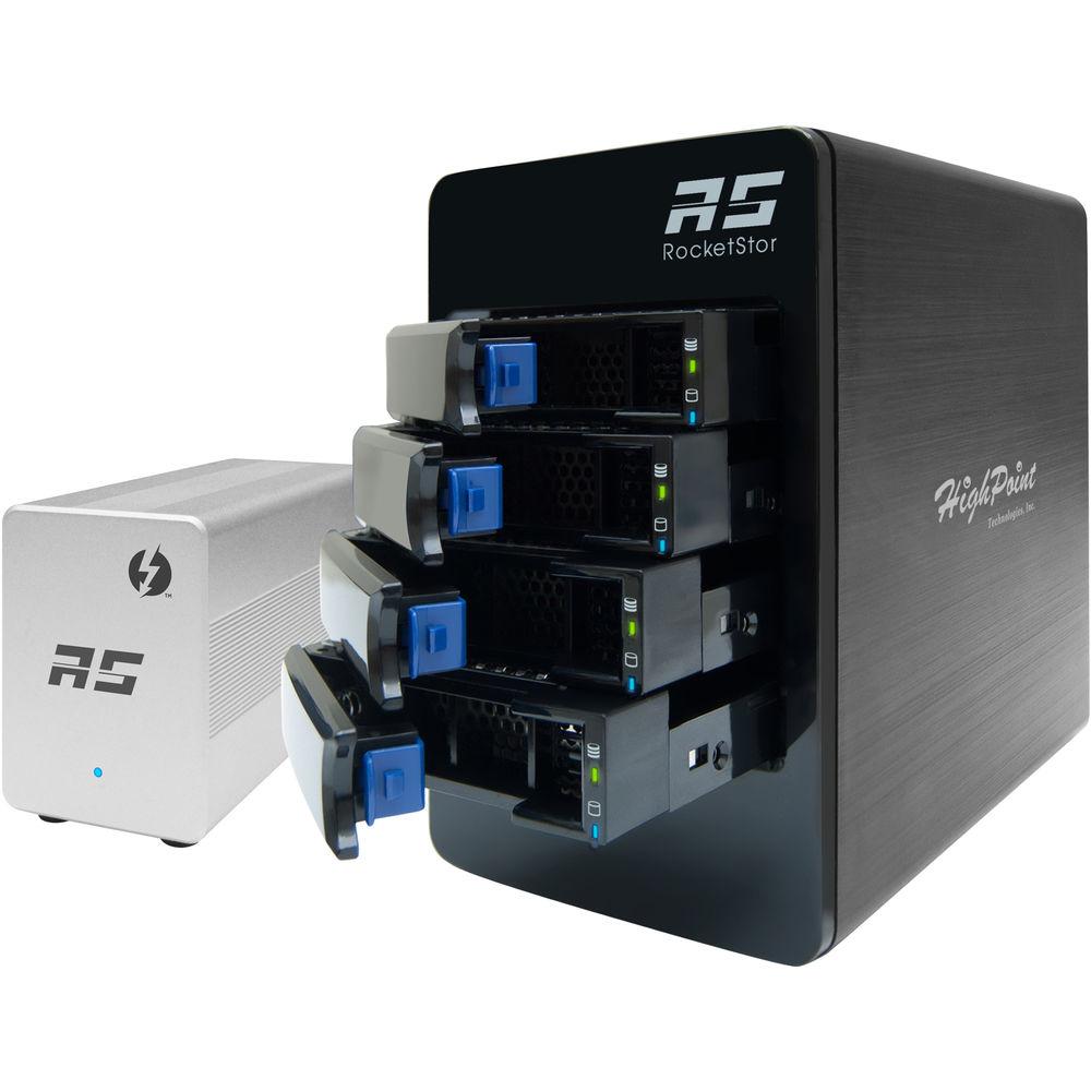 HighPoint RocketStor 6324LS 4-Bay JBOD Solution with Thunderbolt 2 Adapter