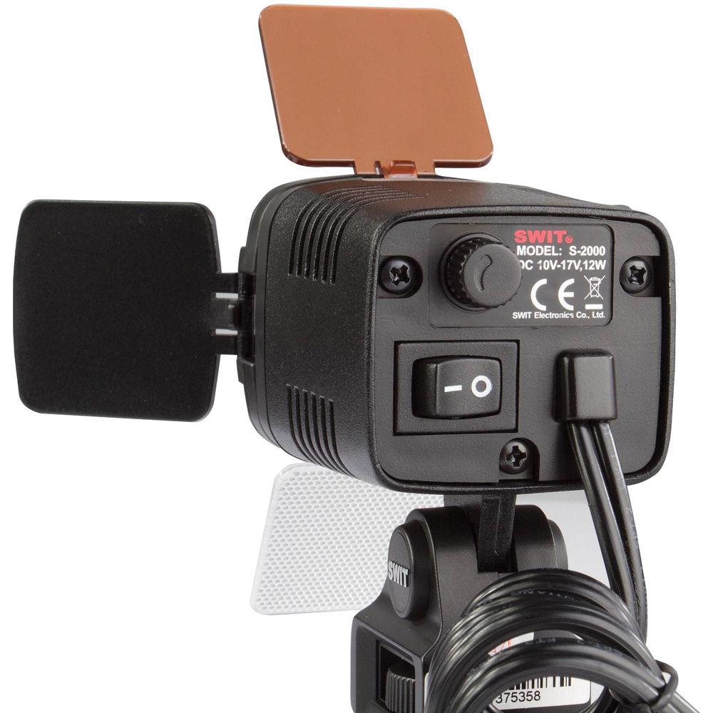 SWIT S-2000 On-Camera LED Light with D-Tap Power Connector