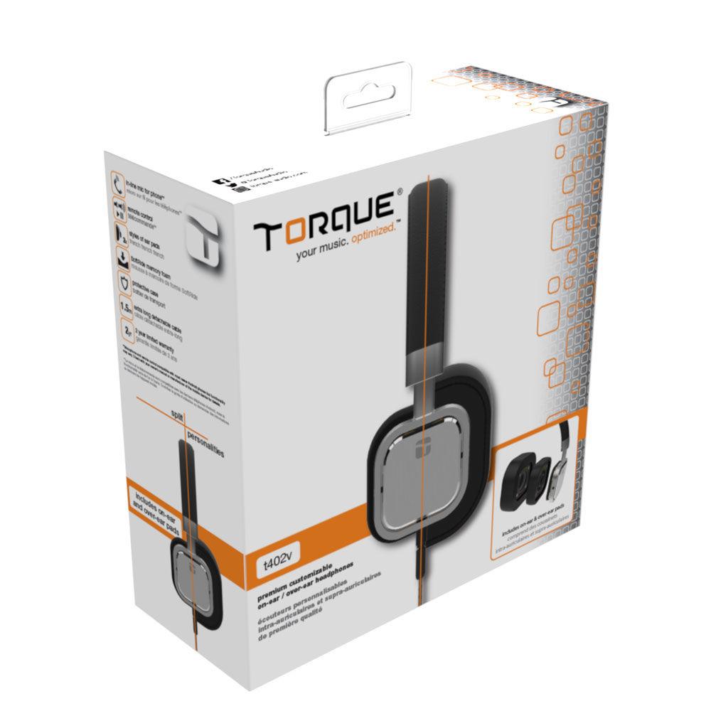 Torque t402v Customizable Headphones with On Over Earpads, Torque, t402v, Customizable, Headphones, with, On, Over, Earpads