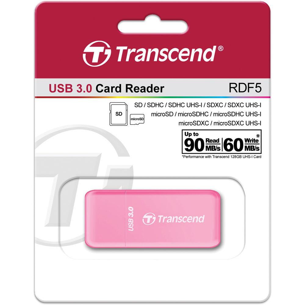 Transcend RDF5 USB 3.0 SDHC SDXC microSDHC SDXC Memory Card Reader