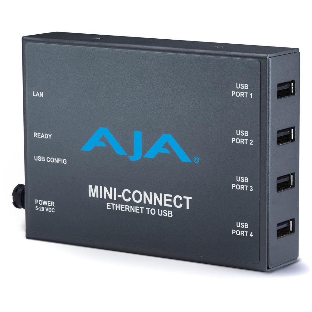 AJA Mini-Connect Ethernet to 4-Port USB Converter
