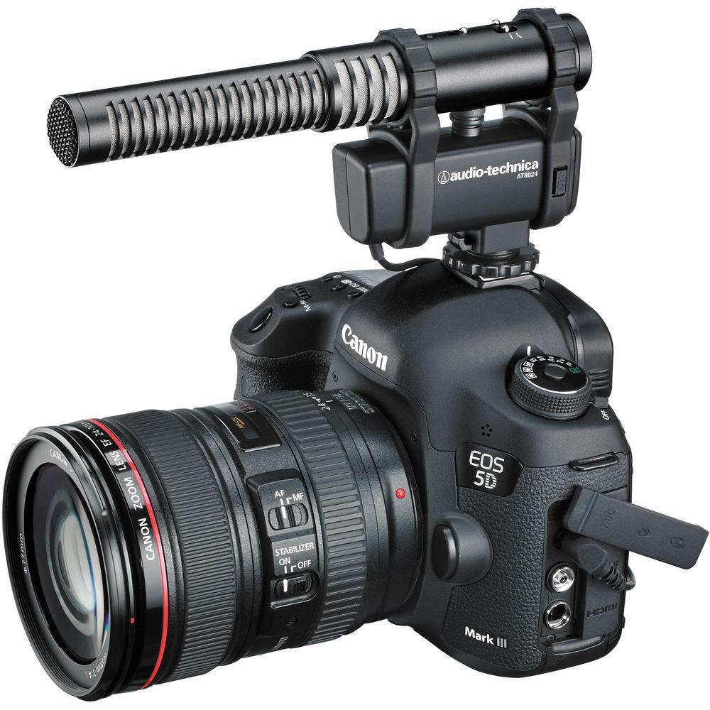 Audio-Technica AT8024 Stereo Mono Camera-Mount Microphone