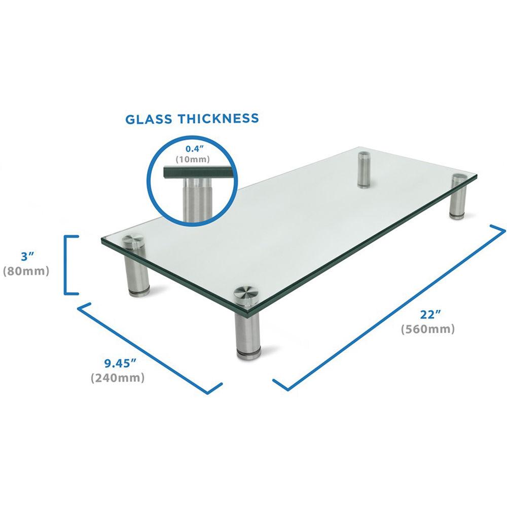 Mount-It! MI-7260 Glass and Aluminum Display Stand