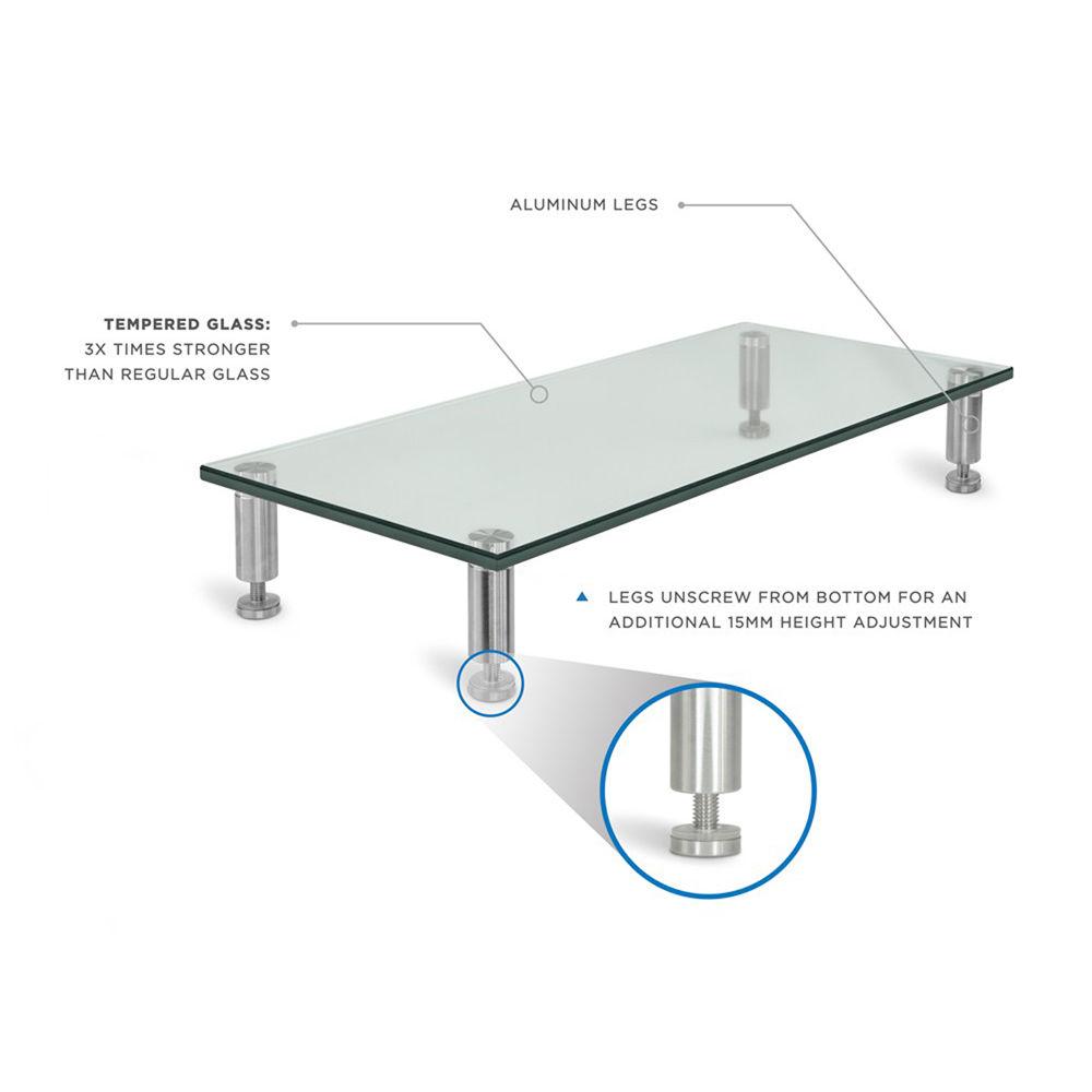 Mount-It! MI-7260 Glass and Aluminum Display Stand
