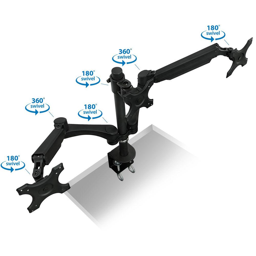 Mount-It! MI-763 Triple Spring Arm, Articulating Computer Monitor Desk Mount