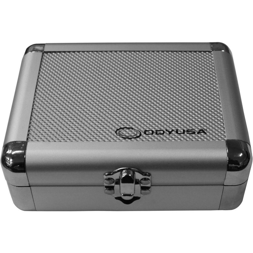 Odyssey Innovative Designs Krom PRO2 Silver Diamond Case for Two Turntable Needle Cartridges
