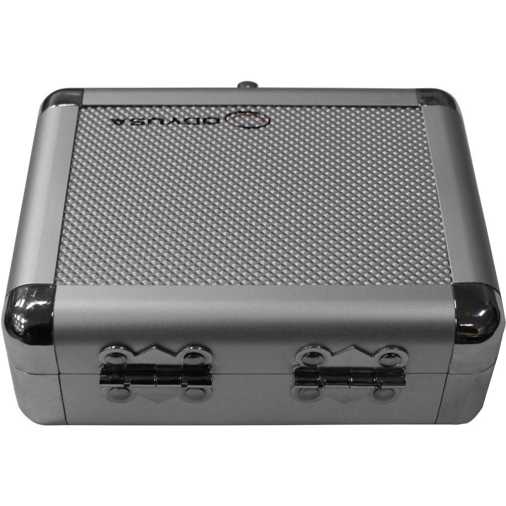 Odyssey Innovative Designs Krom PRO2 Silver Diamond Case for Two Turntable Needle Cartridges