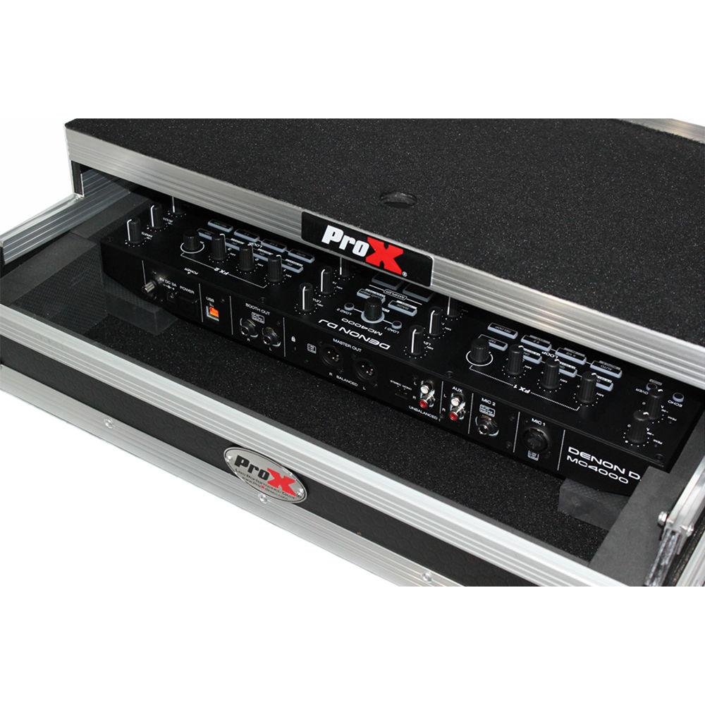 ProX Flight Case with Laptop Shelf for Denon DNMC4000 Digital Controller