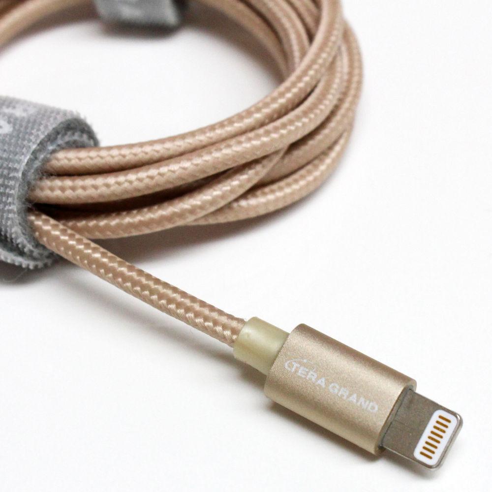 Tera Grand Apple MFi Lightning to USB Braided Cable with Aluminum Housing