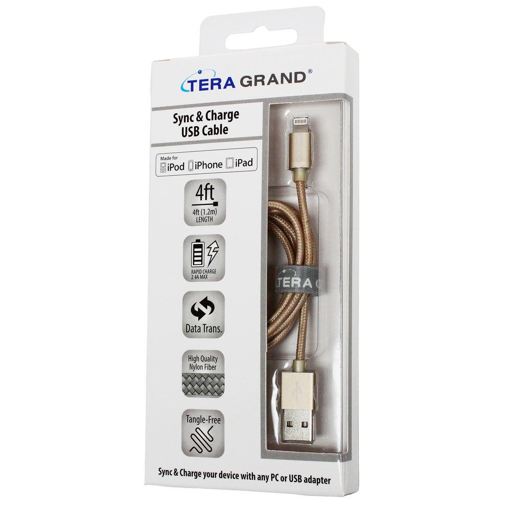 Tera Grand Apple MFi Lightning to USB Braided Cable with Aluminum Housing