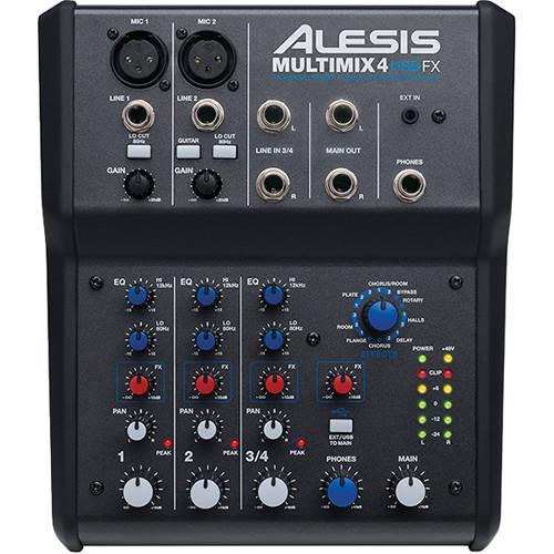 Alesis MultiMix 4 USB FX 4-Channel Mixer and USB Audio Interface