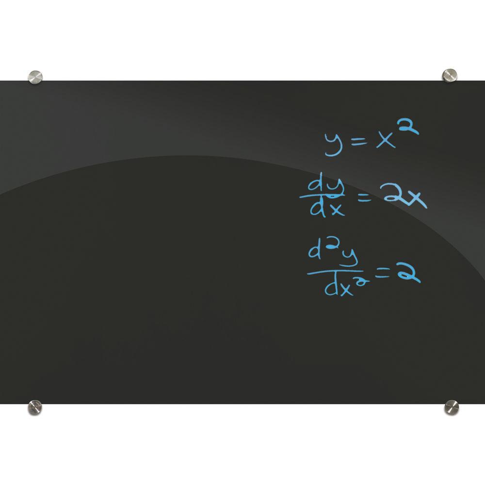 Balt Visionary Black Magnetic Glass Dry Erase Whiteboard