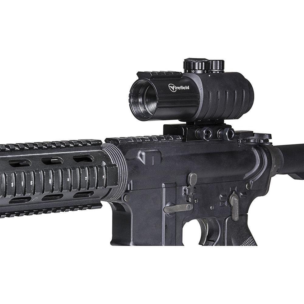 Firefield 3x30 Prismatic Sight with Red-Black Circle Dot Reticle, Lens Converter