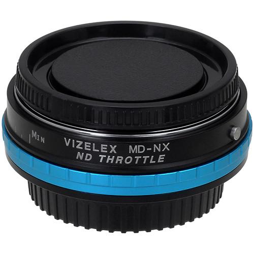 FotodioX Vizelex ND Throttle Minolta MD MC SR Rokkor Lens to Samsung NX Camera Lens Mount Adapter with Built-in Variable ND Filter