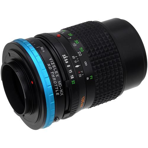 FotodioX Vizelex ND Throttle Minolta MD MC SR Rokkor Lens to Samsung NX Camera Lens Mount Adapter with Built-in Variable ND Filter