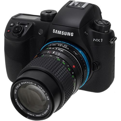 FotodioX Vizelex ND Throttle Minolta MD MC SR Rokkor Lens to Samsung NX Camera Lens Mount Adapter with Built-in Variable ND Filter