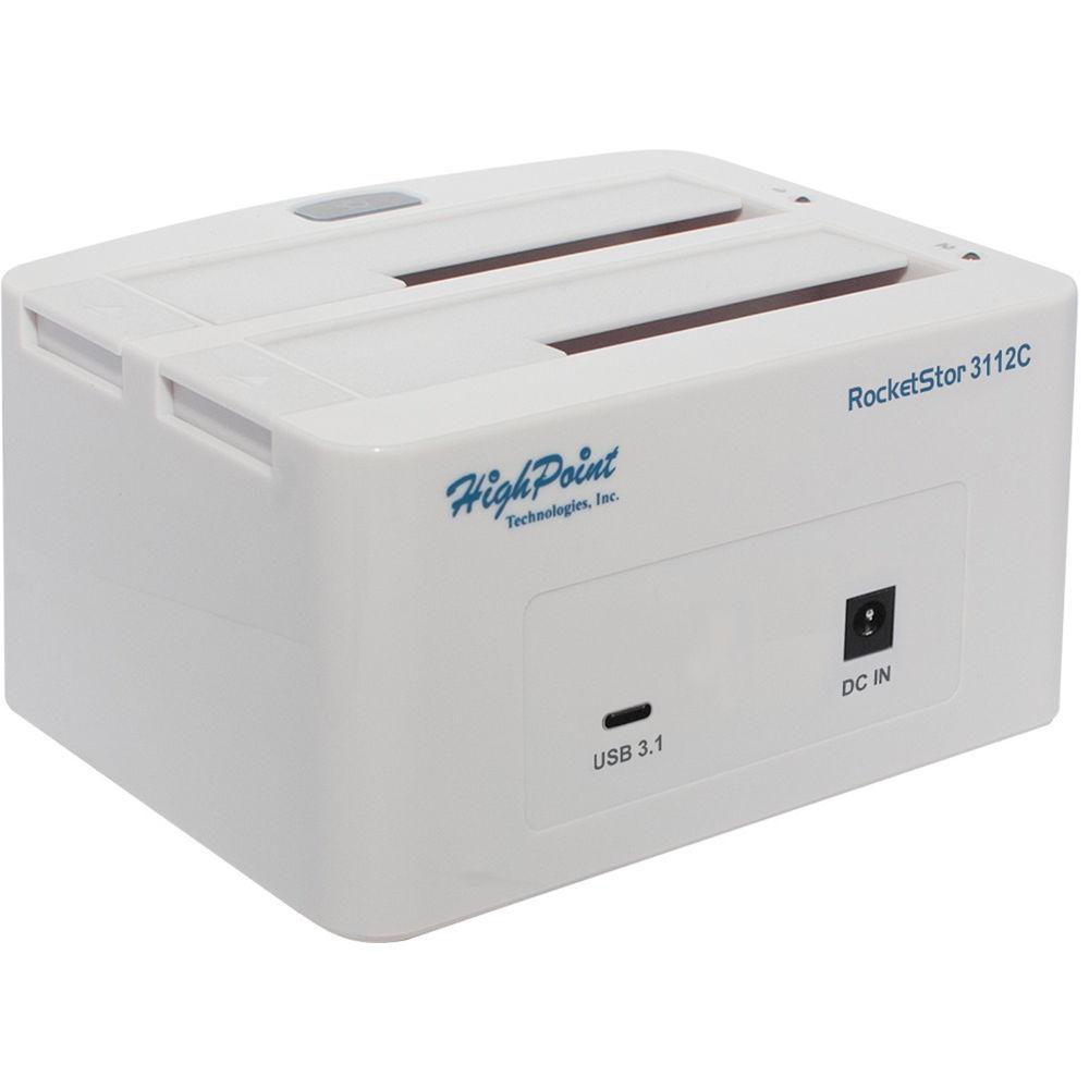 HighPoint RocketStor 3112C Dual-Bay USB 3.1 Type-C Drive Dock