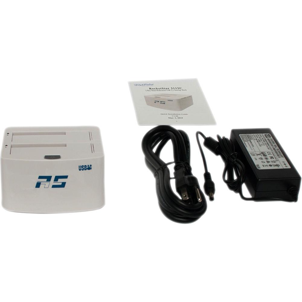 HighPoint RocketStor 3112C Dual-Bay USB 3.1 Type-C Drive Dock