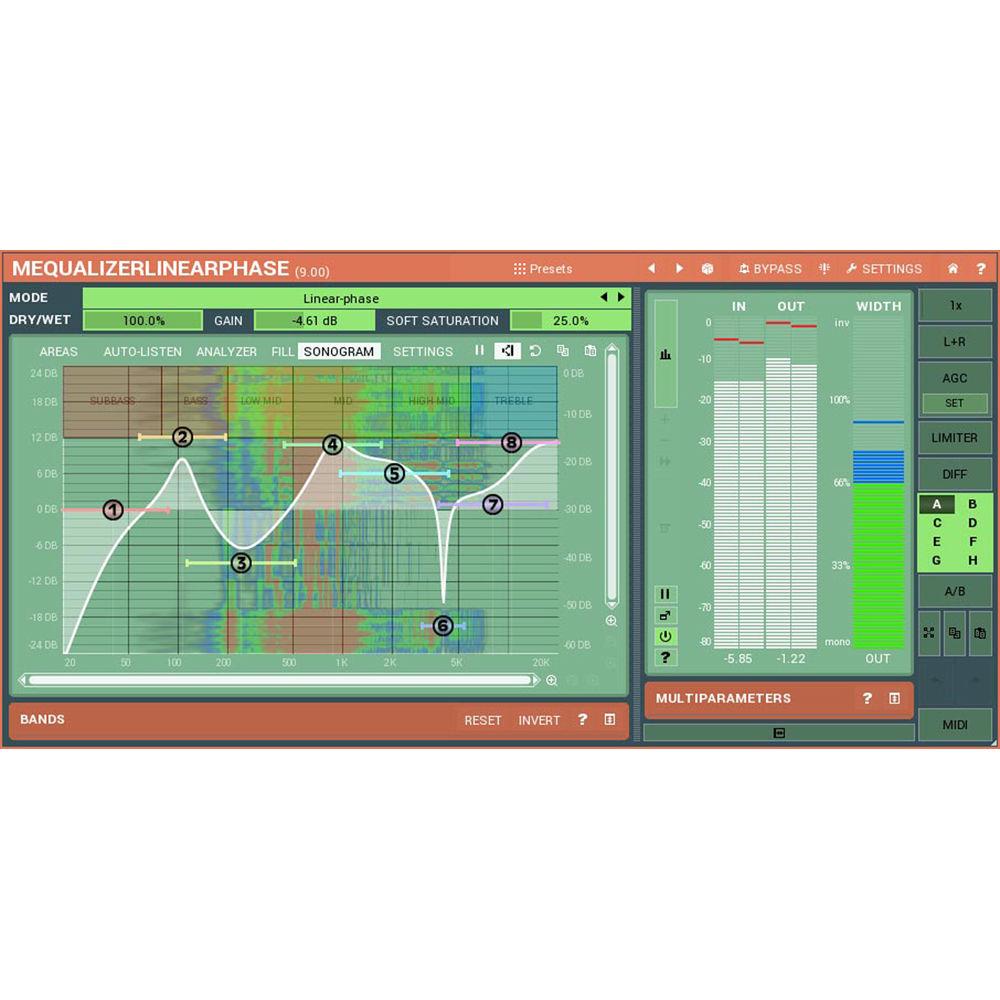 MeldaProduction MEqualizerLinearPhase - Linear Phase EQ Plug-In