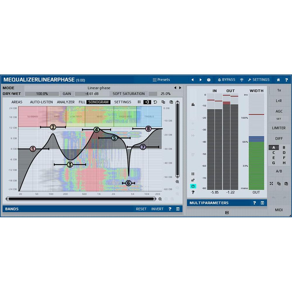 MeldaProduction MEqualizerLinearPhase - Linear Phase EQ Plug-In