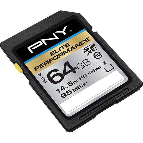PNY Technologies 64GB Elite Performance UHS-1 SDXC Memory Card