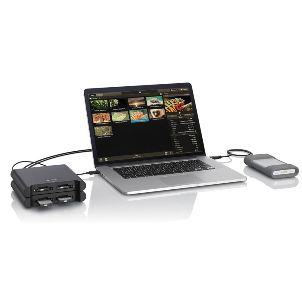 Sony SBAC-UT100 Thunderbolt 2 and USB 3.0 SxS Memory Card Reader Writer