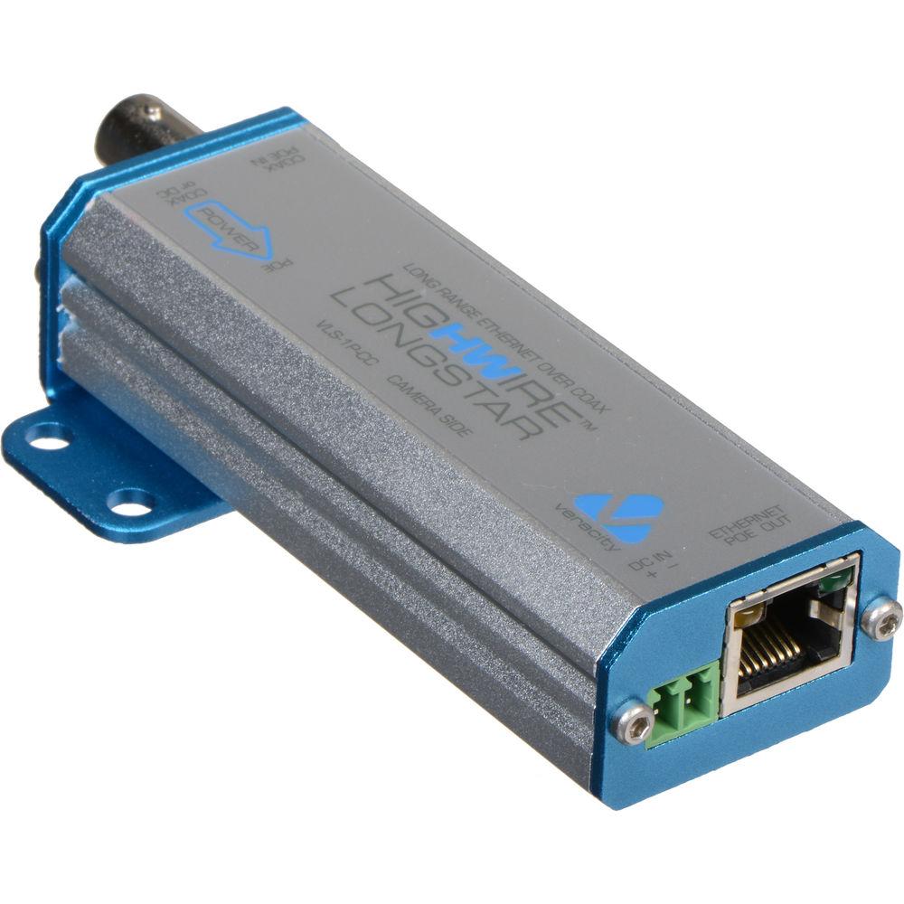 Veracity HIGHWIRE Longstar Long Range Ethernet over Coax Adapter with PoE