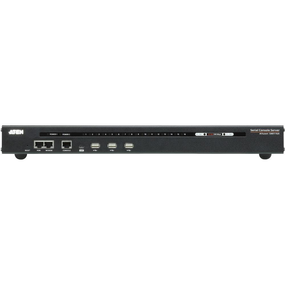 ATEN 16-Port Serial Console Server with Dual Power LAN, ATEN, 16-Port, Serial, Console, Server, with, Dual, Power, LAN