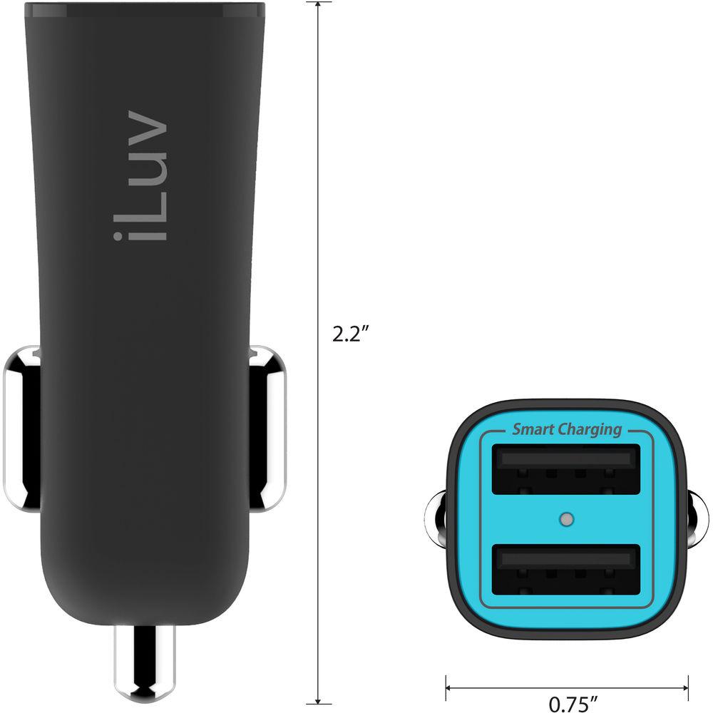 iLuv MobiSeal 2 Dual-Port USB Car Charger