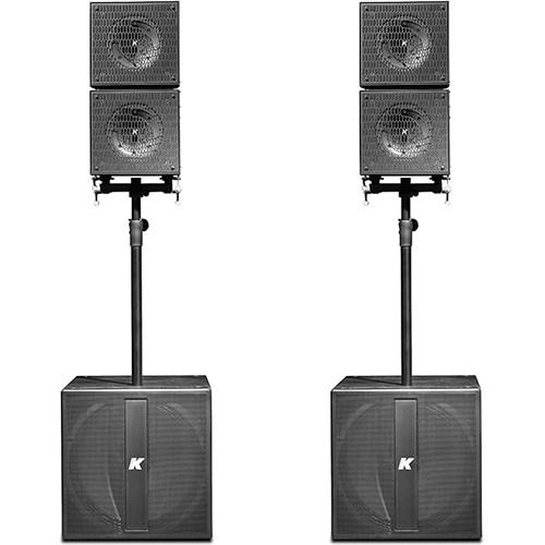 K-Array KRX402 Powered System with Detachable Mid-High 12" Coaxial Speakers