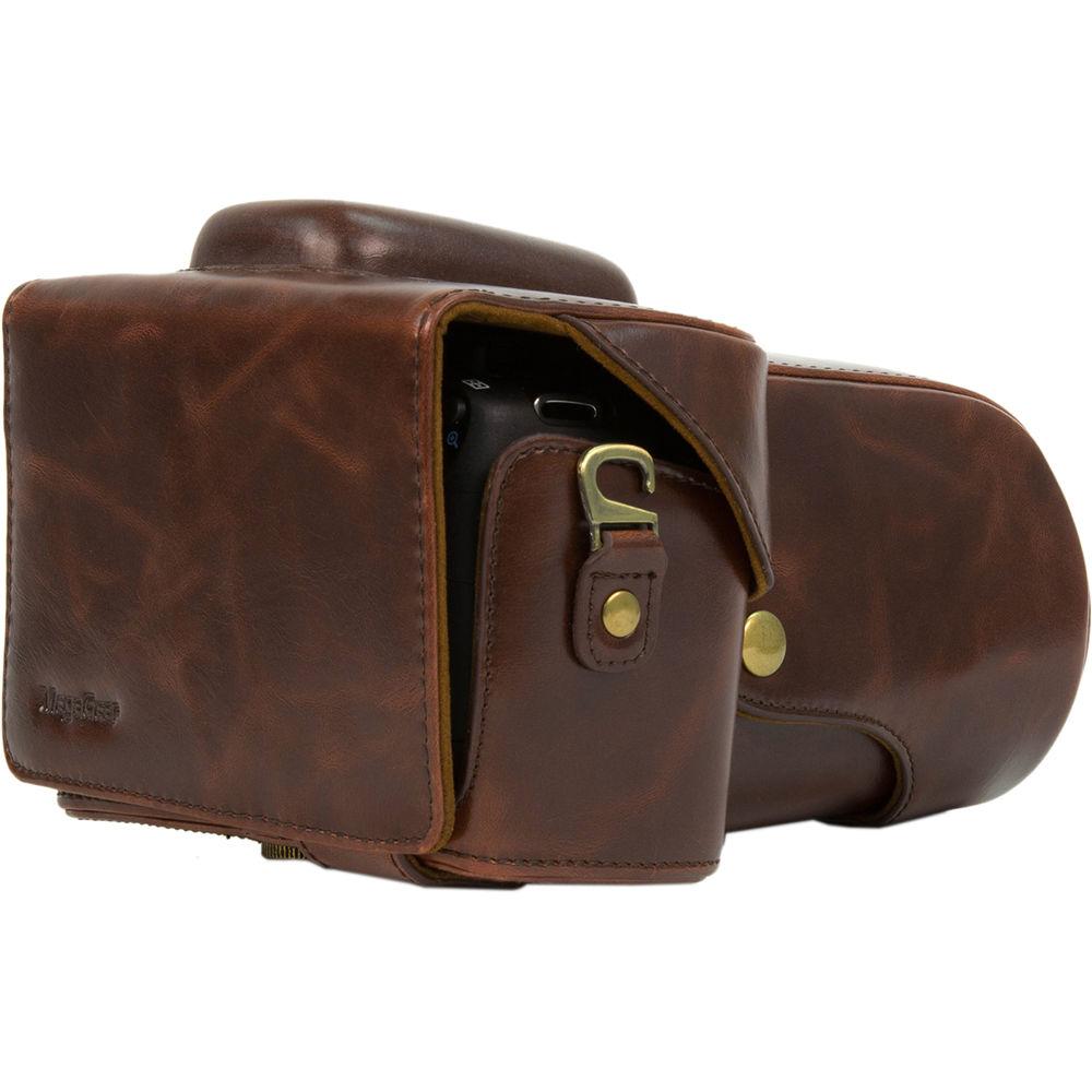 MegaGear Ever Ready PU Leather Case for Canon T6, T5i, T4i with 18-55, 18-135mm Lens